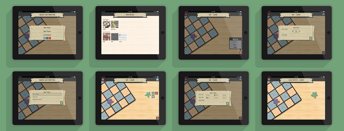 Tabletop App Screens